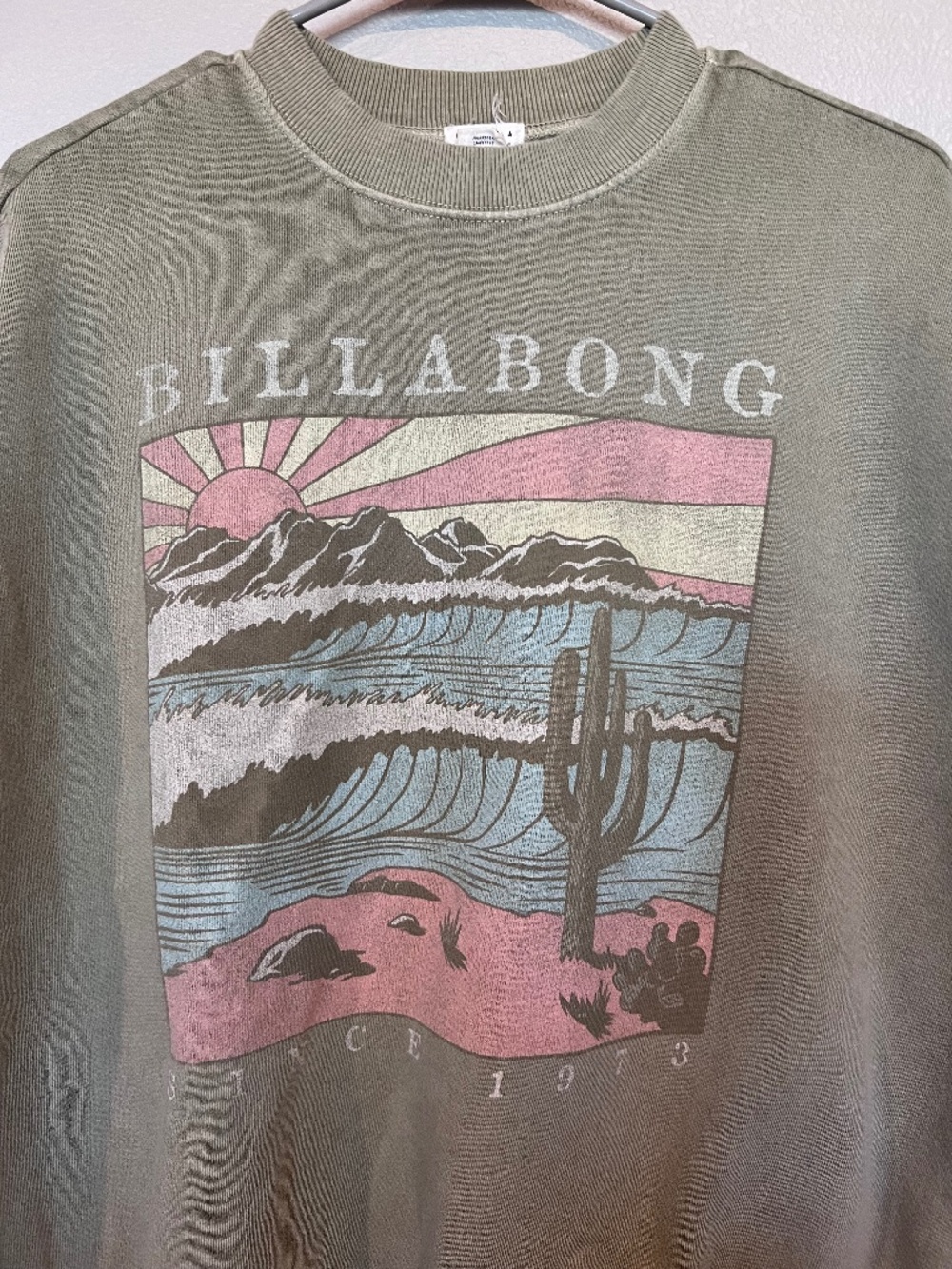 Sage Green Billabong crewneck sweatshirt - Oversized - Size XS
